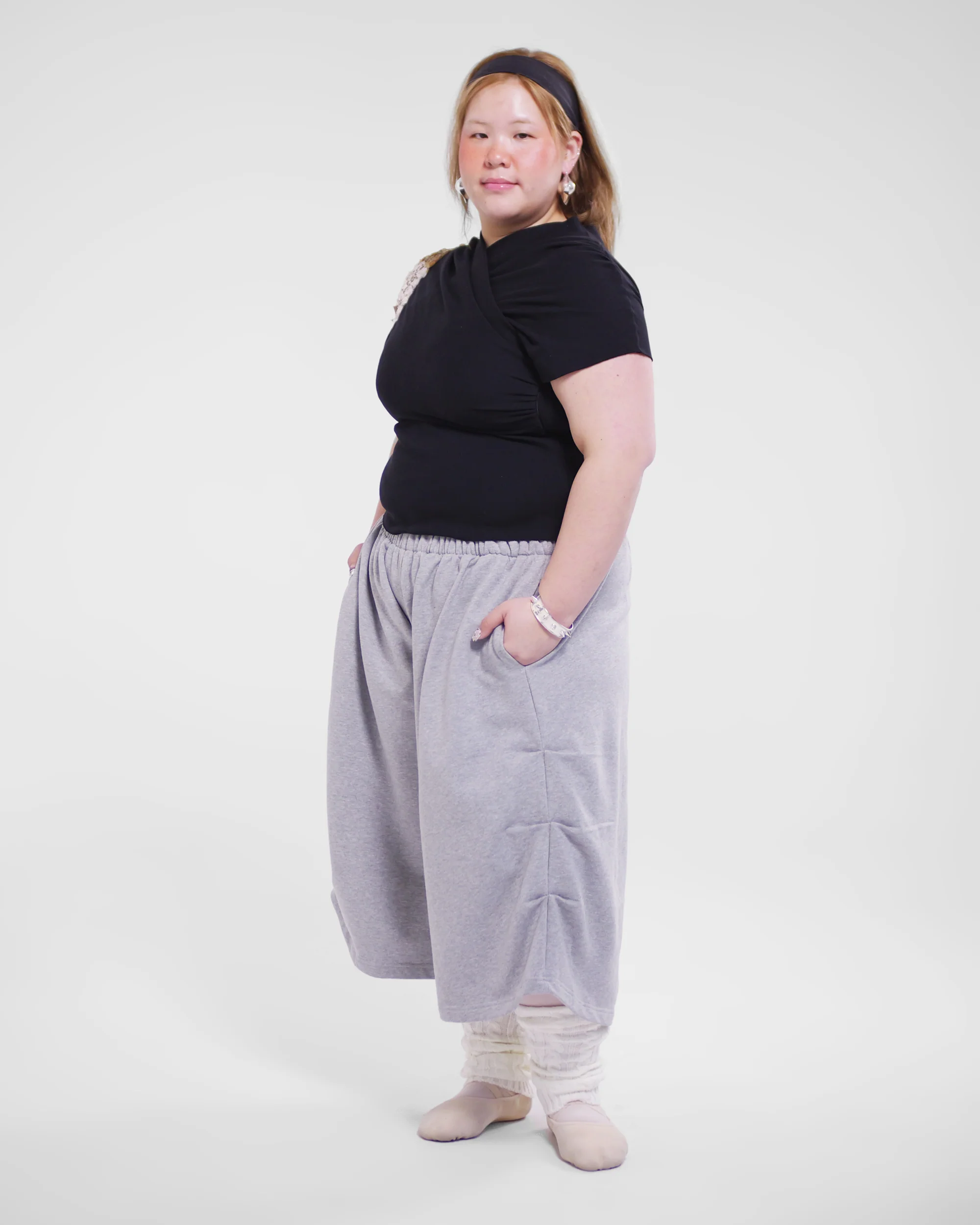 Kimono Ribbed Top in Black - Image 9