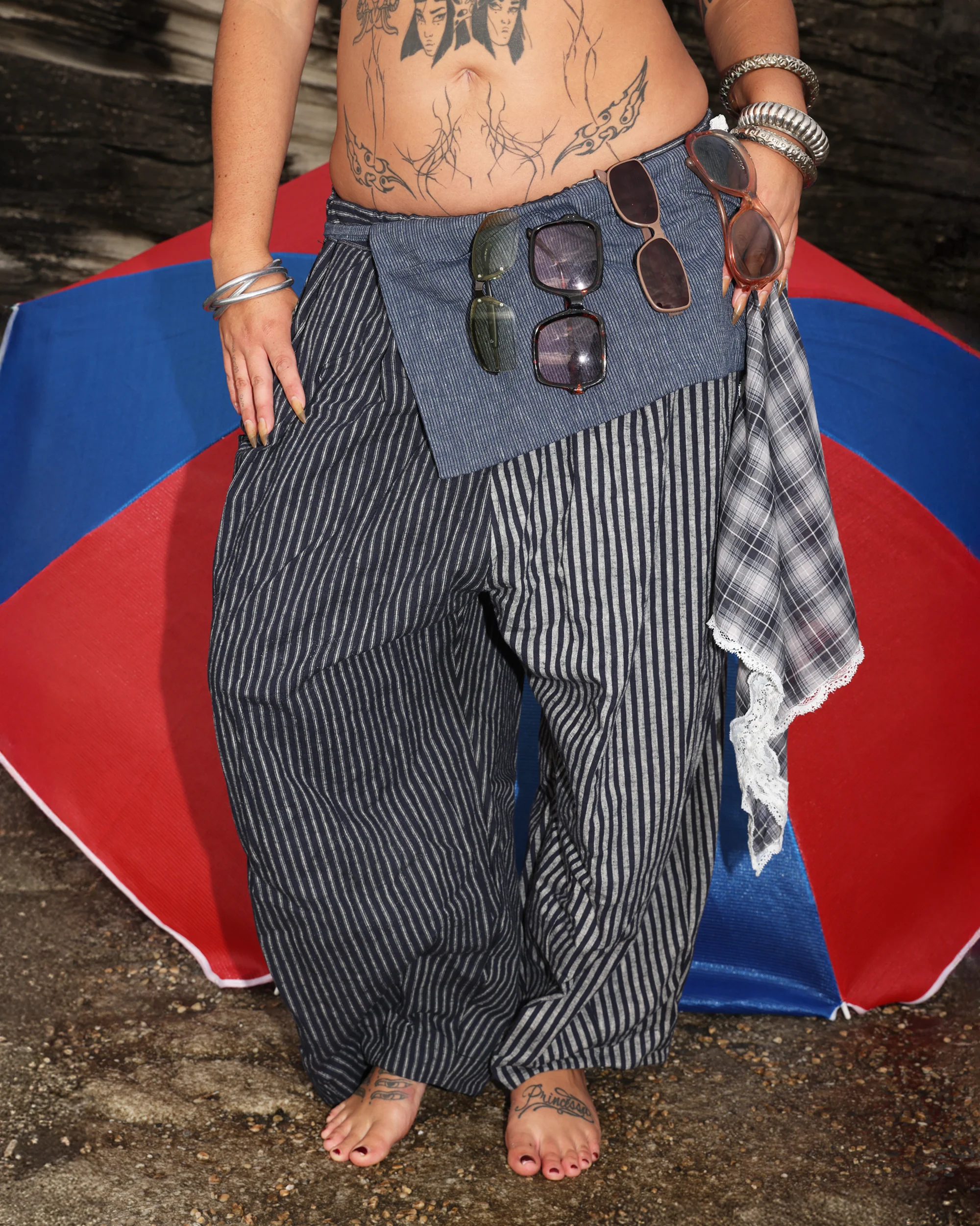 Hiro Apron in Hemp Pinstripe - Image 3