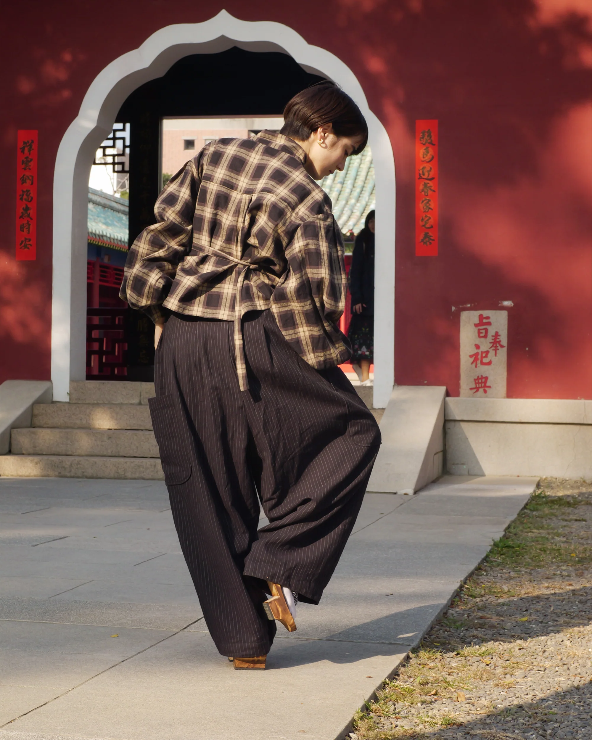 Lucky Pierrot Pant V2 in Black Pinstripe - Image 7