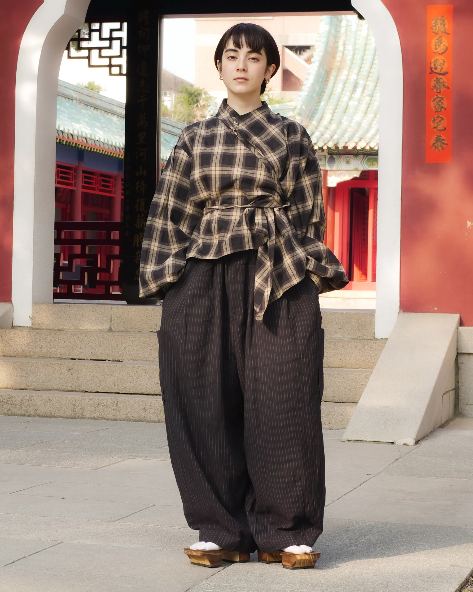 Lucky Pierrot Pant V2 in Black Pinstripe - Image 16