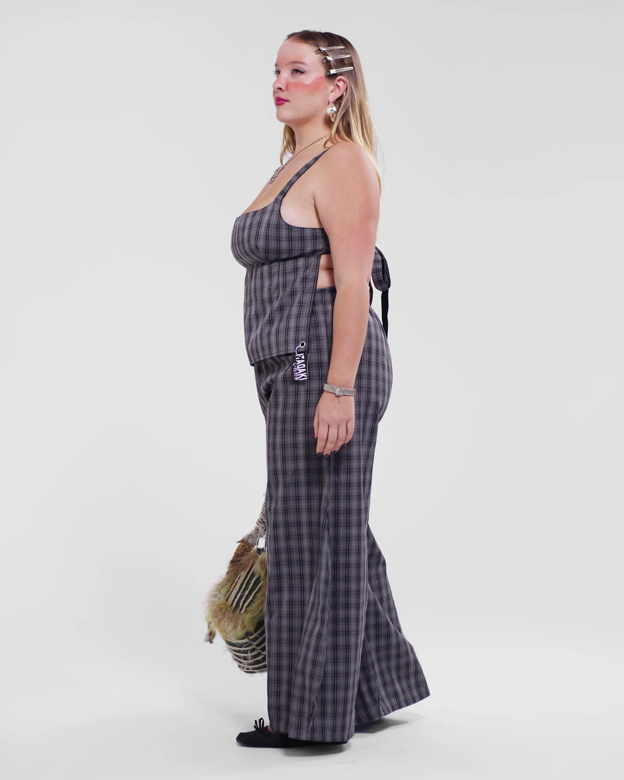 Shawties Puff Pant in Smoke Check - Image 10