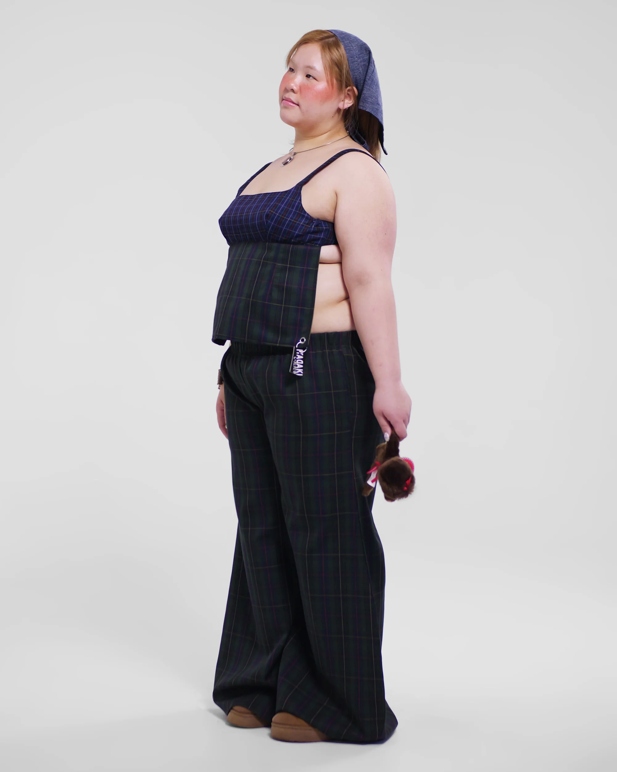 Obi Reversible Top In Moss/Blue - Image 6